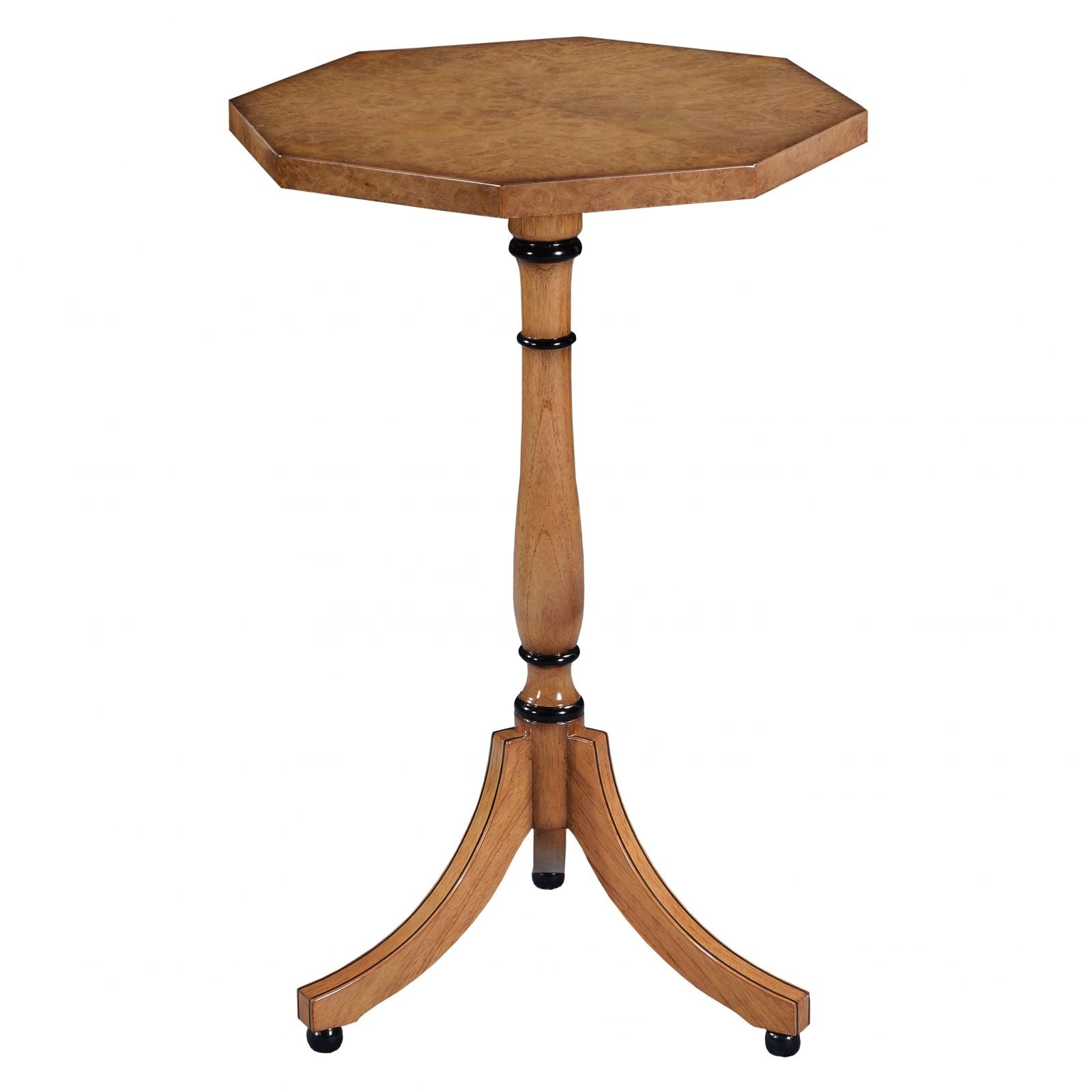 Octagonal wine table - Honey burr oak
