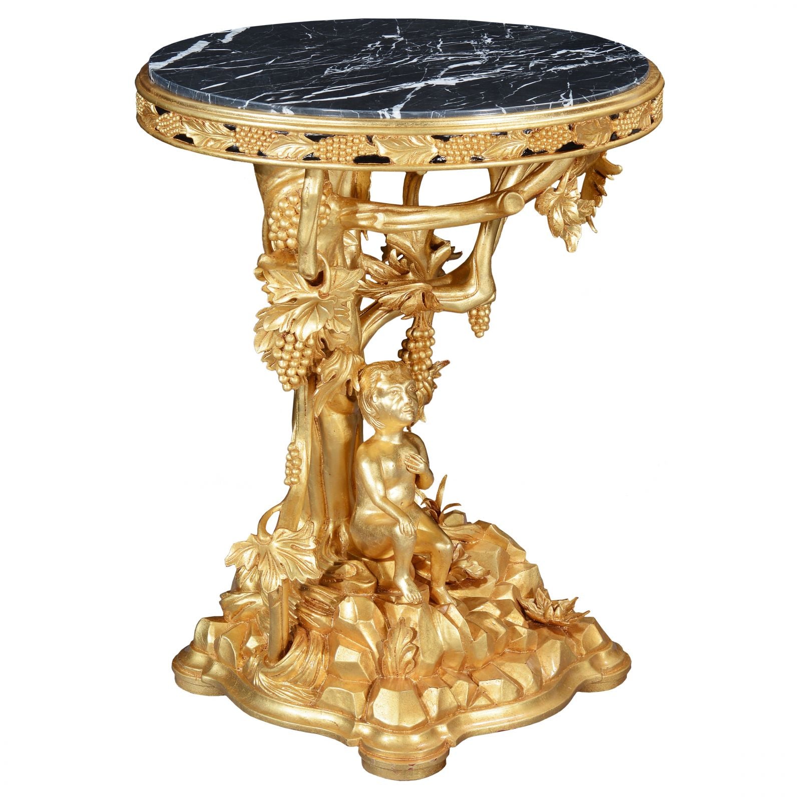Italian style grapevine centre table - Gold leaf