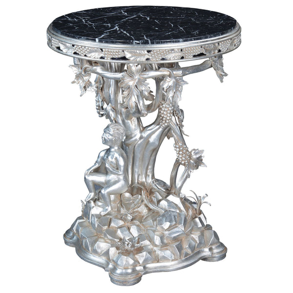 Italian style grapevine centre table - Silver leaf