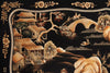 Black Chinoiserie Lacquered Serpentine Commode