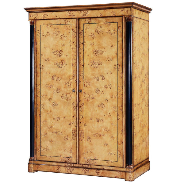 Empire style burr oak wardrobe in Mappa Burl
