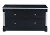 Empire television stand - ebony with silver