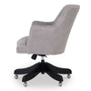 Bosuns swivel leather desk chair with vintage car stitching - suede