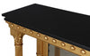 Giltwood Console: Granite Top & Antiqued Glass
