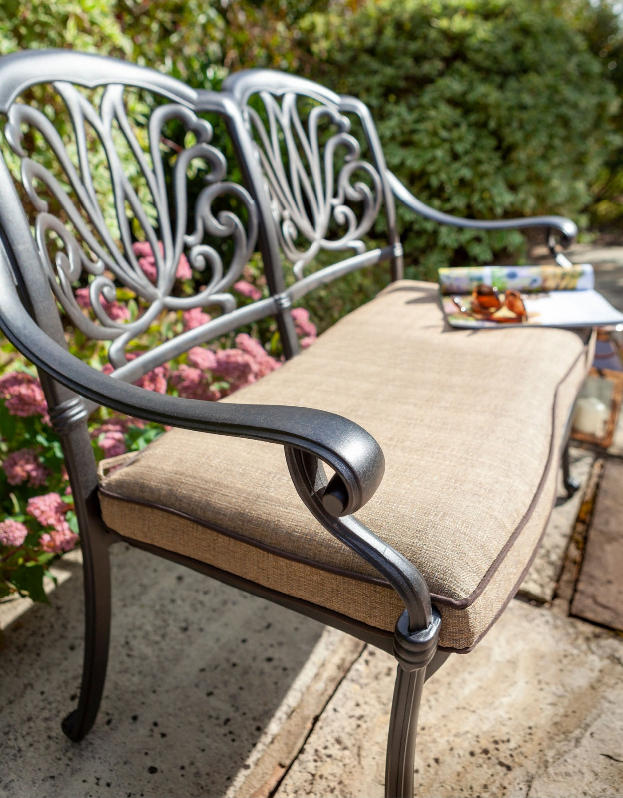 Amalfi outdoor garden bench