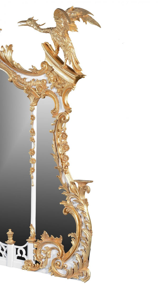 18th Century Chippendale Overmantel Mirror.