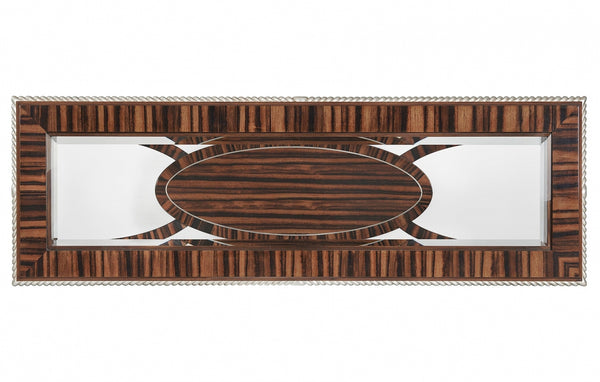 Ebony console table with glass top