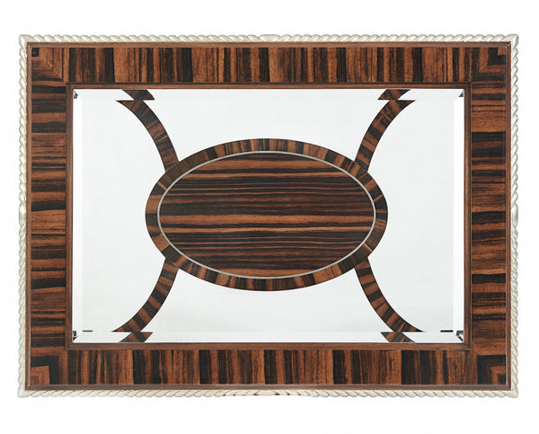 Ebony side or lamp table with glass top