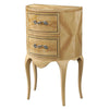 Continental style crotch sycamore demi lune console table