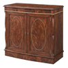 Bow fronted mahogany side cabinet