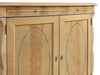 Bow fronted crotch sycamore side cabinet