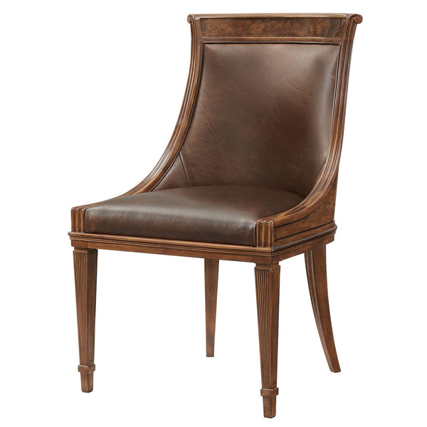 Leather dining clearance chairs with nailheads