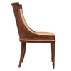 Scoop back crotch mahogany dining chair