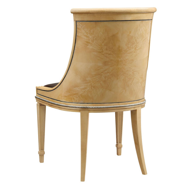 Scoop back crotch sycamore dining chair