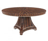 Robert Adam style ebony round dining table - 5ft