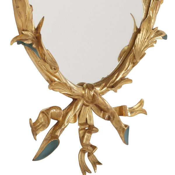 Ribbon Tied Water Gilded Mirror