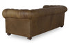 Stanhope 3 seat Chesterfield in olive green leather