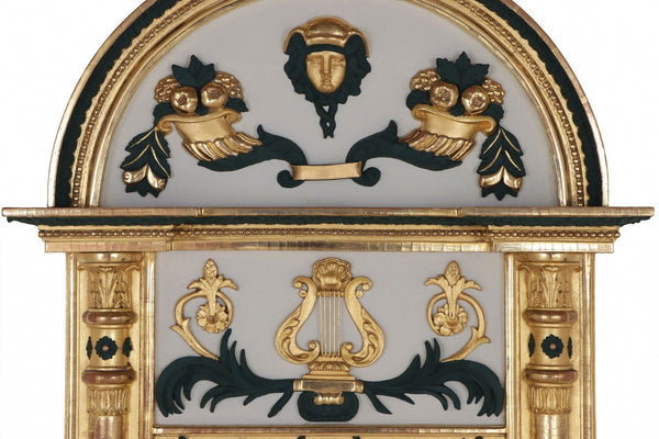 Antique water gilded console and mirror