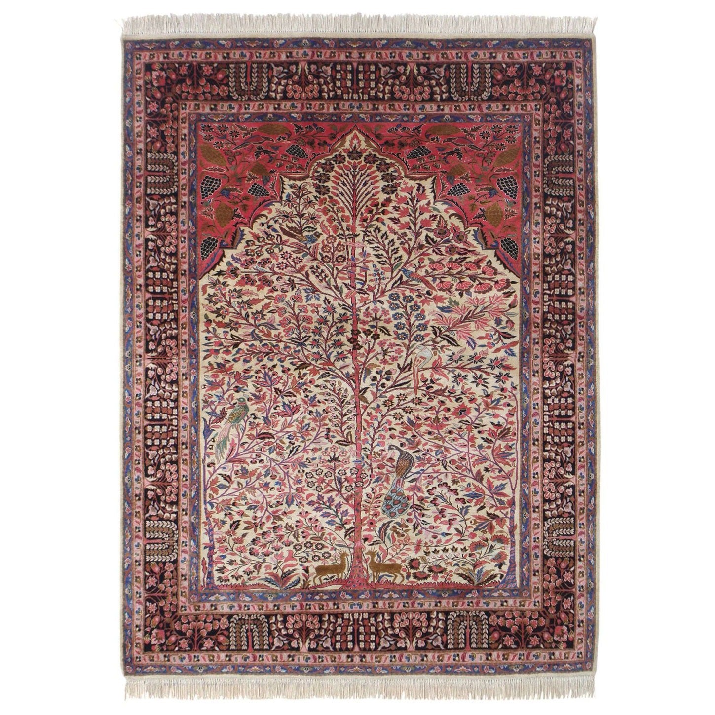 Kashan 100% silk carpet - 200cm