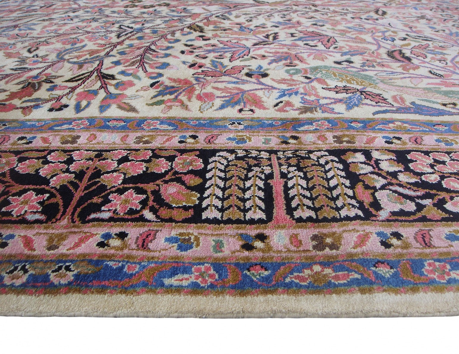 Kashan 100% silk carpet - 200cm