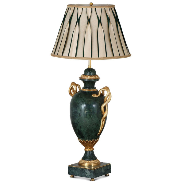 Louis XV style Green Marble table lamp