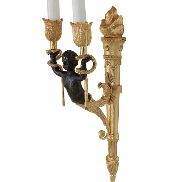 Cherub wall sconce