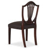 Hepplewhite style mahogany dining chair with leather seat