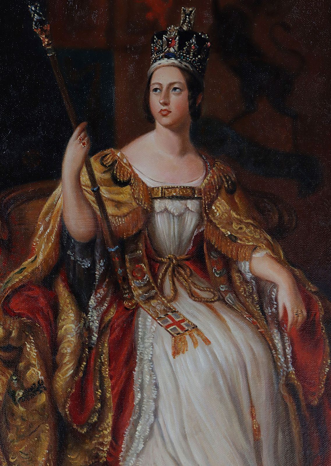 Oil Painting after Queen Victoria in style of Sir George Hayter