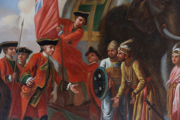 Oil Painting after &#39;Robert Clive And Mir Jafar After The Battle Of Plassey 1757&#39; by Francis Hayman