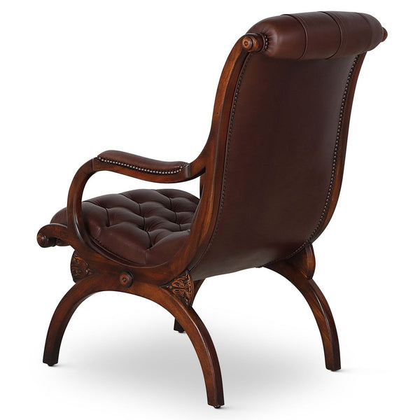 Armchair in Chocolate Leather