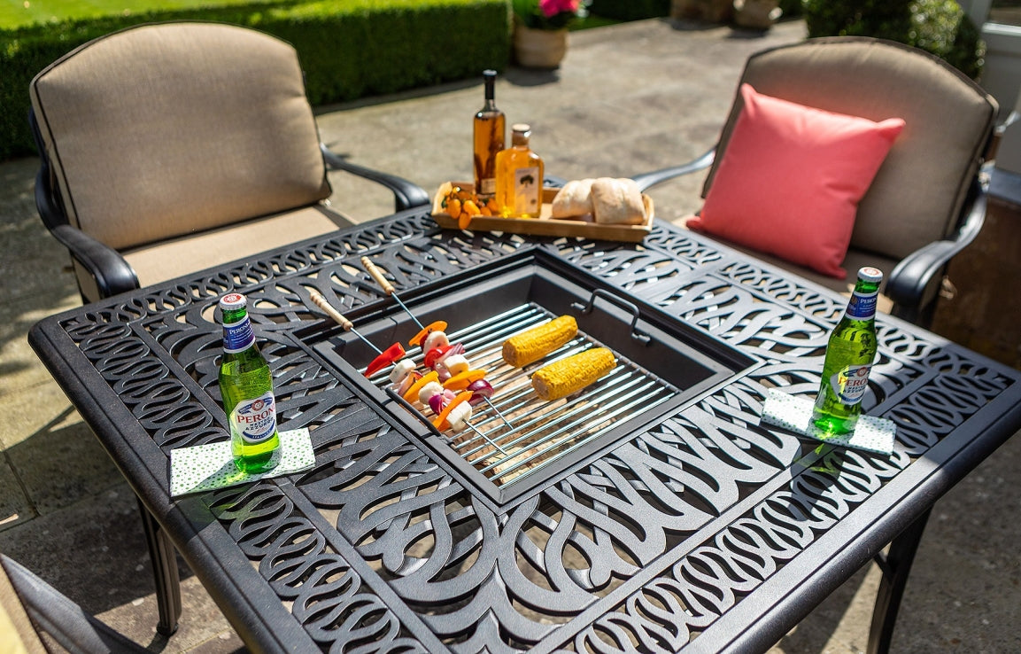 fire pit bbq table grill