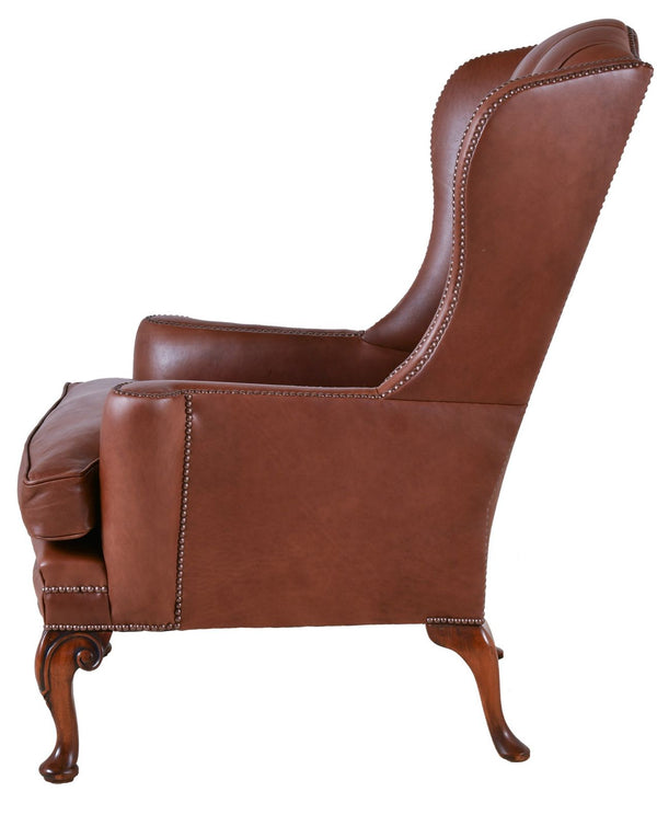 Traditional Leather English Wingchair