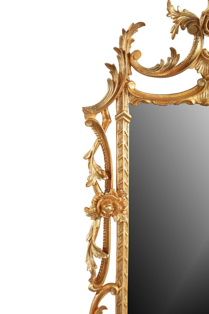 Early George III wall mirror Chippendale period C.1765