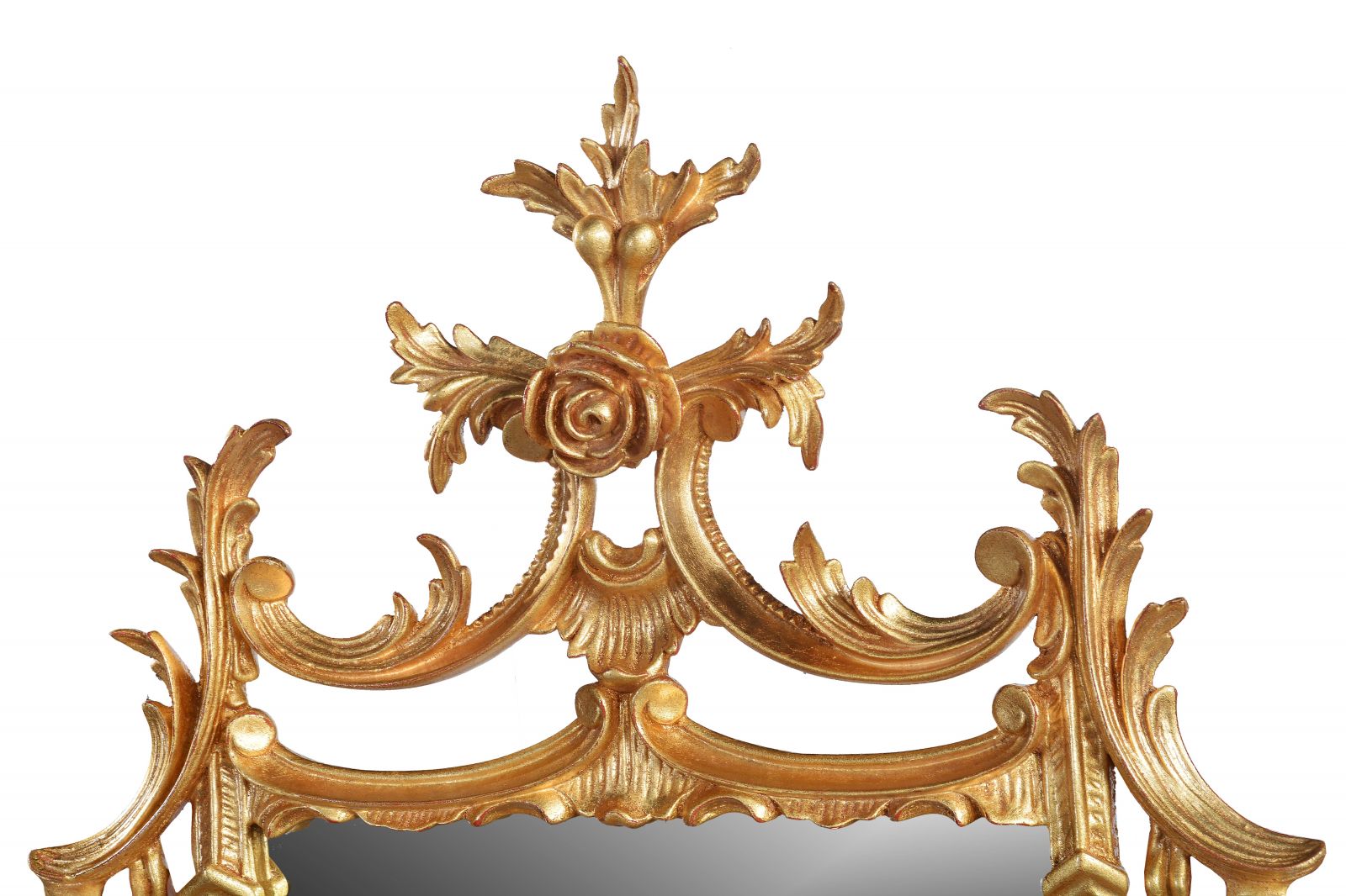 Early George III wall mirror Chippendale period C.1765
