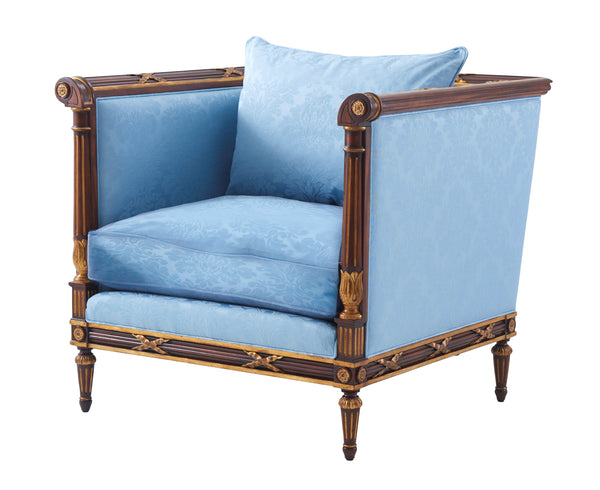 The Regent's Chair in Lymington Damask Sky Blue