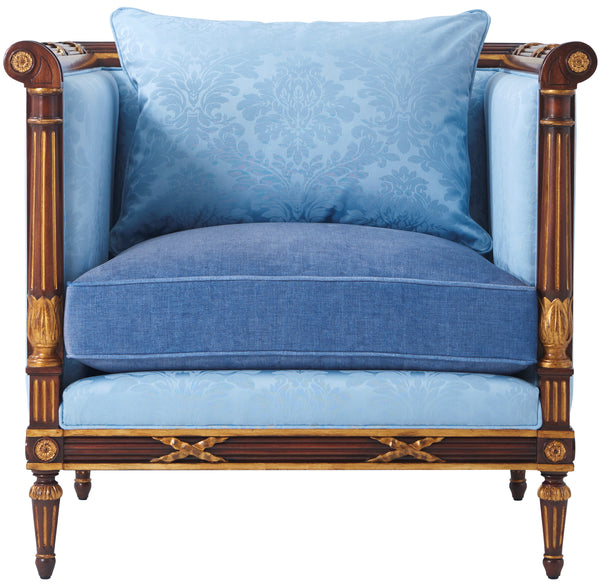 The Regent's Chair in Lymington Damask Sky Blue
