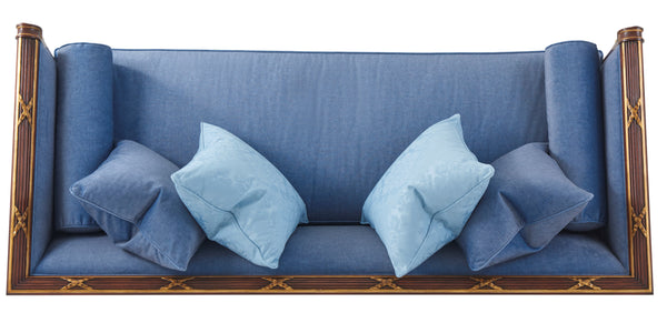  inspired sofa in gorgeous blue fabric
