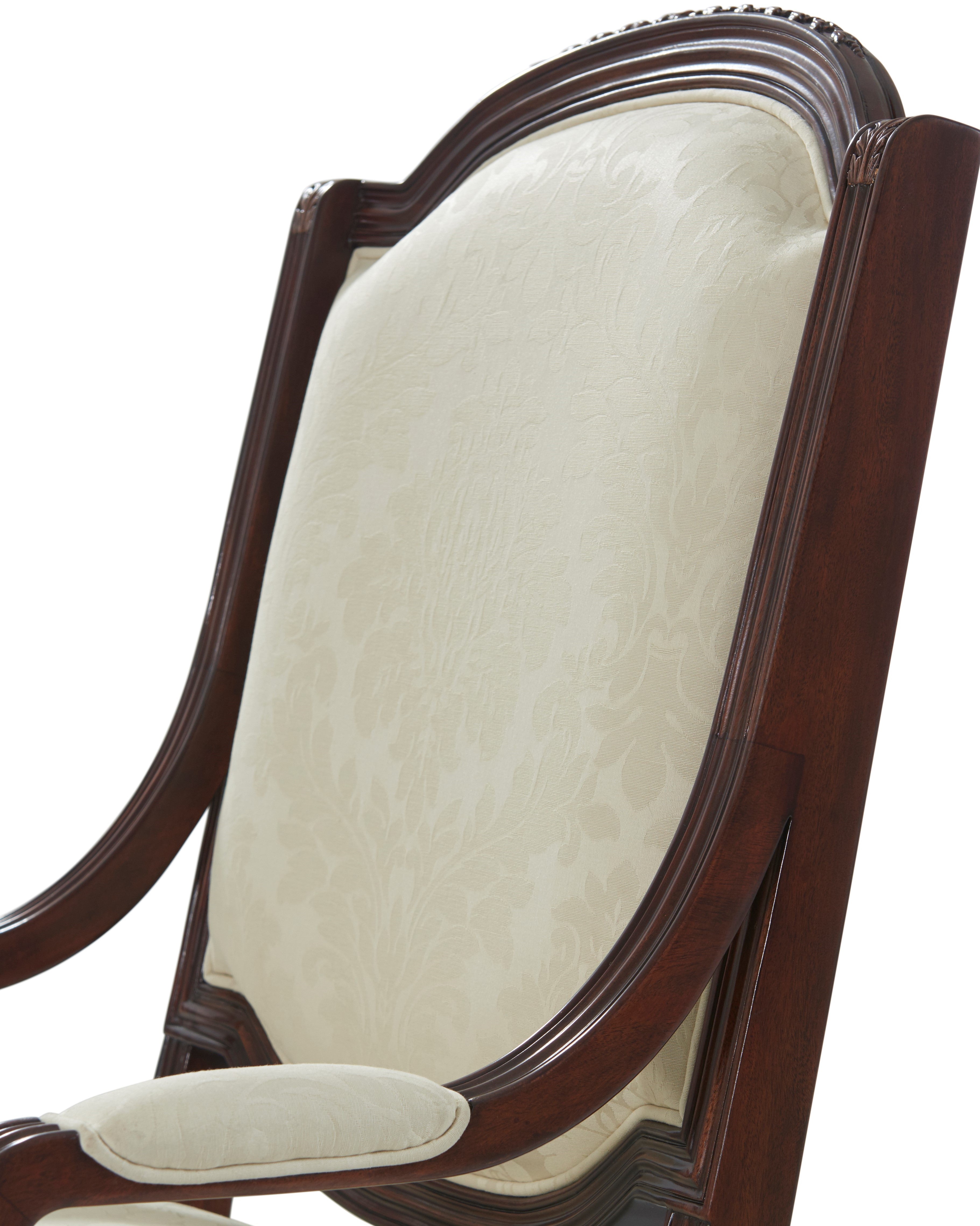 Harlestone Arm Chair In Lymington Damask Almond