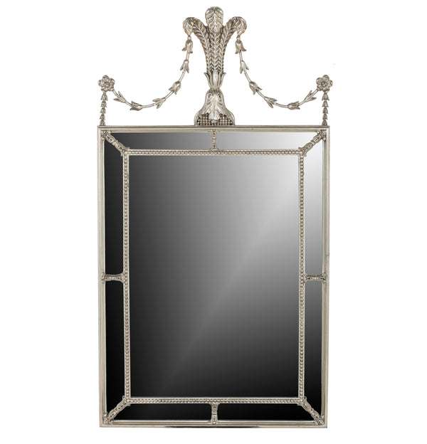 White gold wall mirror