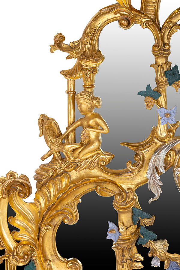 Thomas Johnson Style Mirror Water Gilded in Gold Leaf