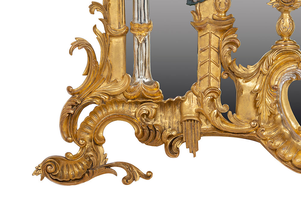 Thomas Johnson Style Mirror Water Gilded in Gold Leaf