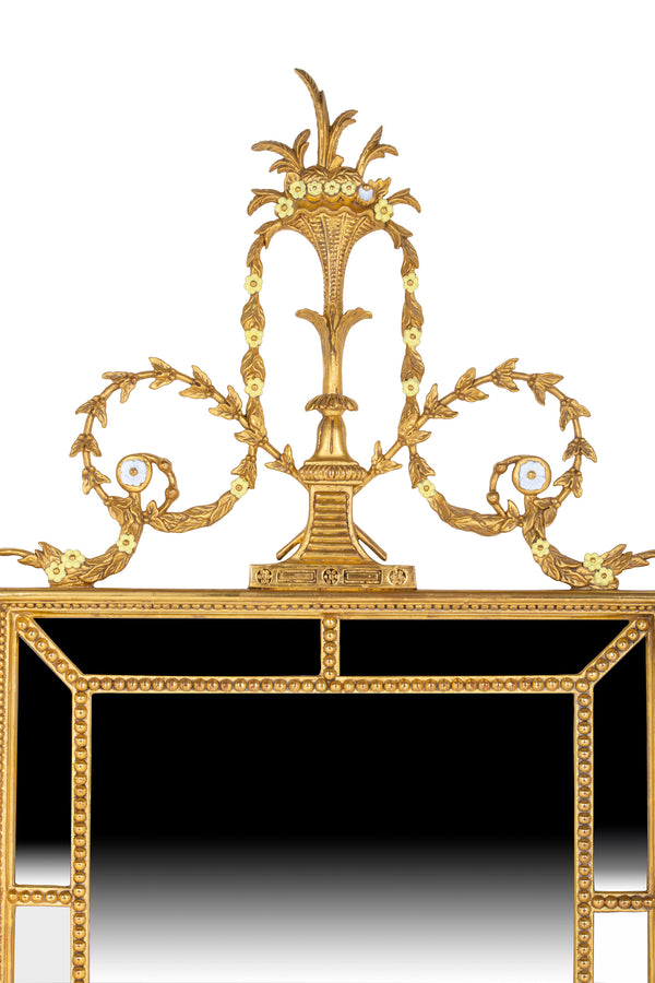 BEAUTIFUL GEORGE III INSPIRED HEPPLEWHITE STYLE WATER GILDED MIRROR