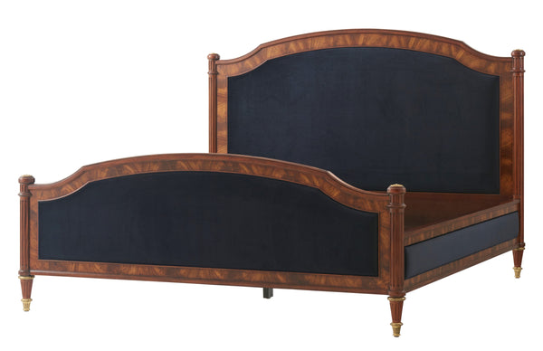 Harper Bed upholstered in Wemyss Columbia Ebony