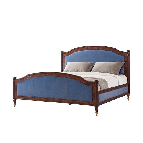 Harper Bed upholstered in Wemyss Fiora Bluebell