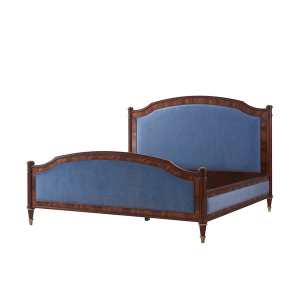 Harper Bed upholstered in Wemyss Fiora Bluebell