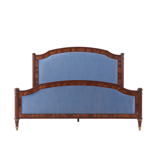 Harper Bed upholstered in Wemyss Fiora Bluebell