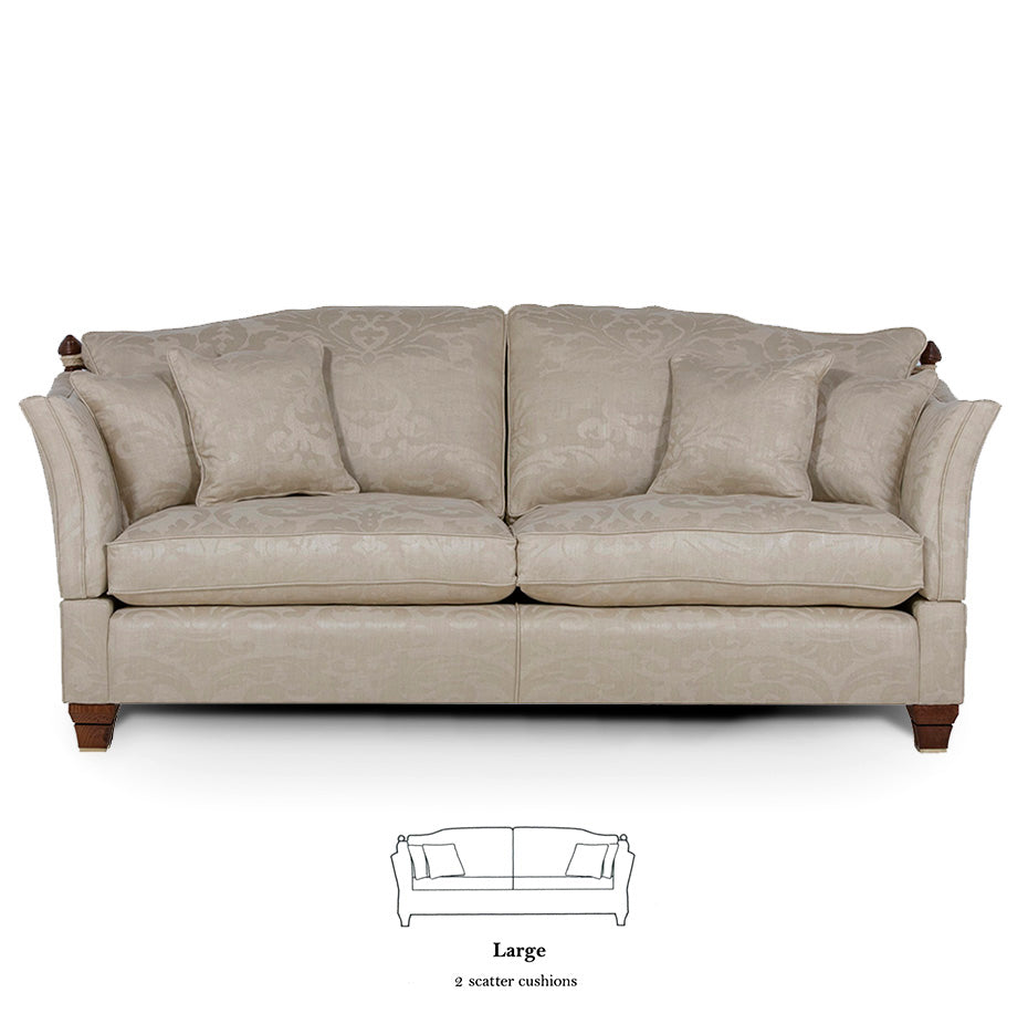 beige handmade knole sofa
