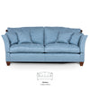 light blue handmade knole sofa