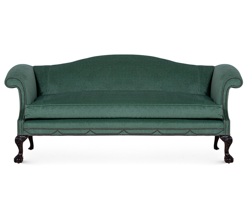 front view of english sofa in traditional style